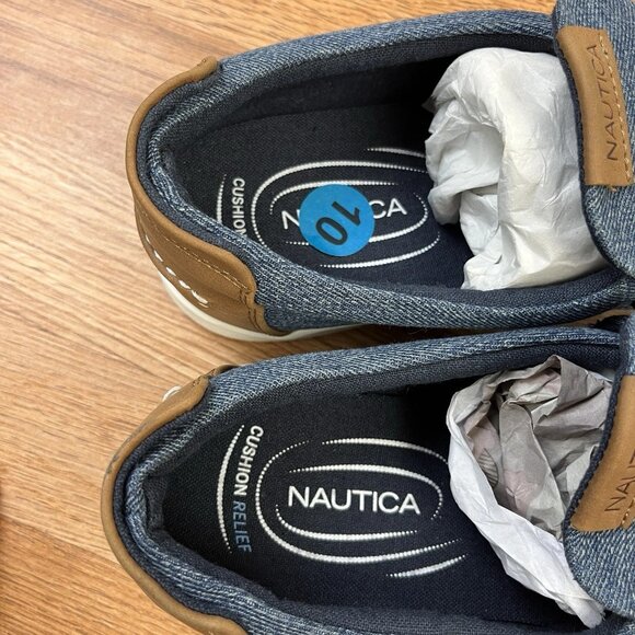 Nautica Men's Derwin Loafers Sneakers Boat Shoes in Blue Denim Size 10 NEW - Picture 6 of 10